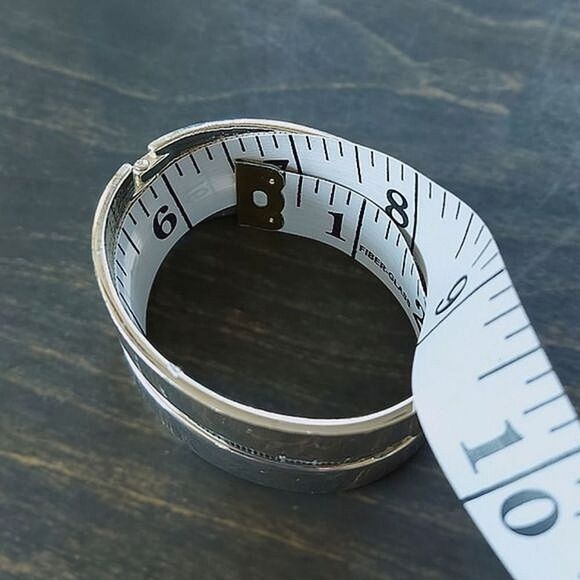 Silver tone wide cutout hinged cuff - Picture 7 of 11